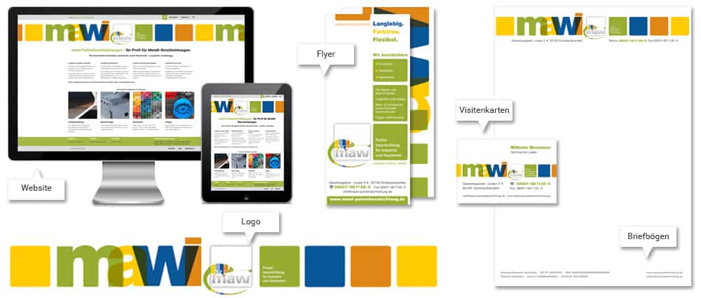corporate design von werbeagentur rosenheim inkl. responsive webdesign rosenheim