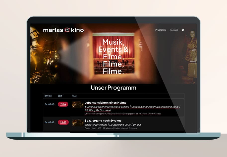 Website Relaunch Marias Kino Bad Endorf